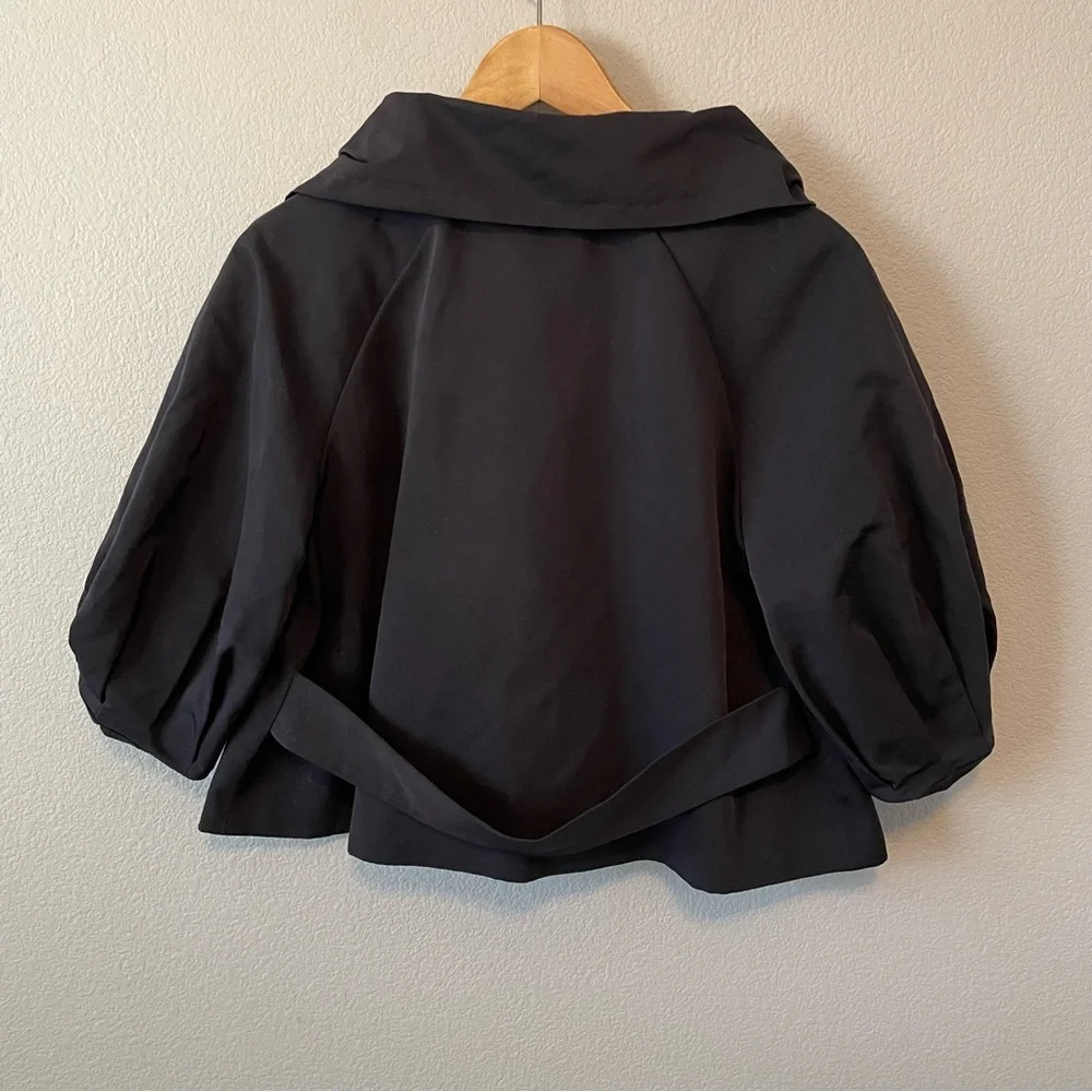 Club Monaco Cropped Puff Sleeve Nylon Cape Style Jacket